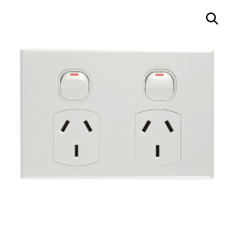 GPO2 Power Outlet double GEO 10A white