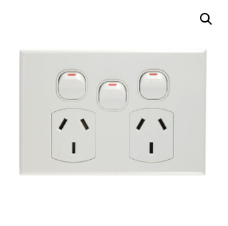 GPO2X Power Outlet double GEO ex/switch white