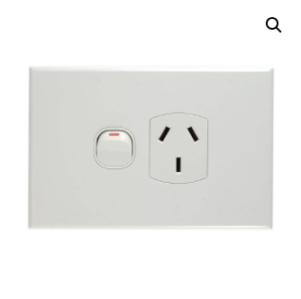 GPO1 Power Outlet single GEO 10A slim white