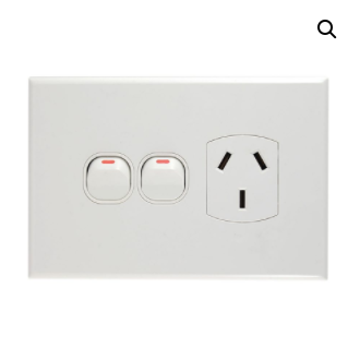 GPO1X Power outlet single GEO extra switch white