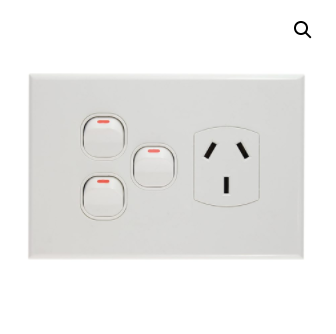 GPO1XX Power Outlet single GEO 2X Ext/Switch