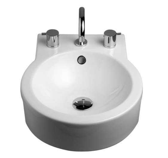 Caroma GEO 400mm Wall basin 1TH white