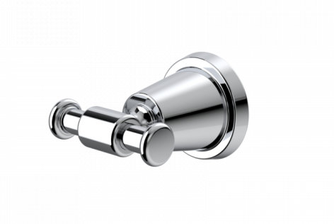 Caroma Midas double robe hook chrome