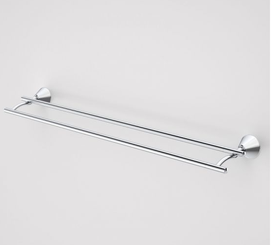 Caroma Retro double towel rail chrome