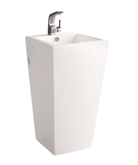 Square 510x460mm pedestal basin basin 1th wh