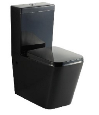 KDK square BTW toilet suite black