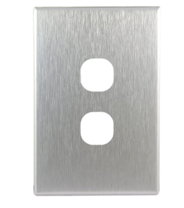 Cover aluminium GEO 2gang