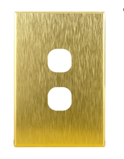 Cover brass GEO 2gang