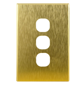 Cover brass GEO 3gang