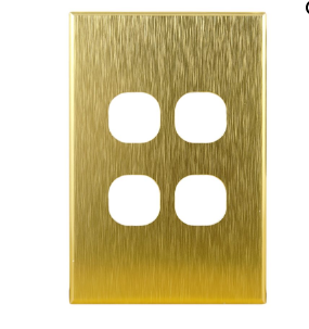Cover brass GEO 4gang