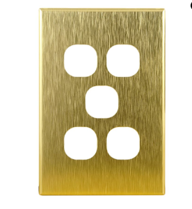 Cover brass GEO 5gang