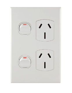 GEO Series power outlet double 15A vertical