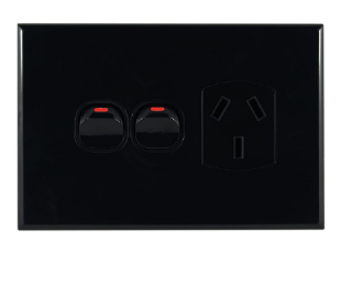 GEO series 10A single power outlet black