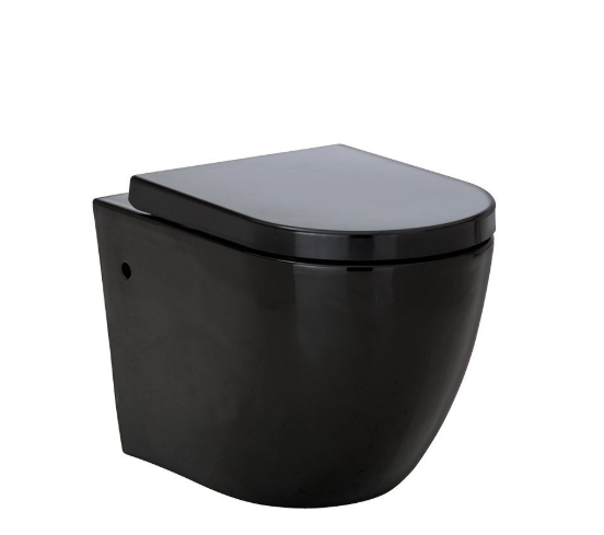 Fienza koko wall faced S/Trap floor pan black