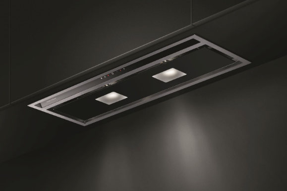 Fisher & Paykel 900mm undermount rangehood blk glass