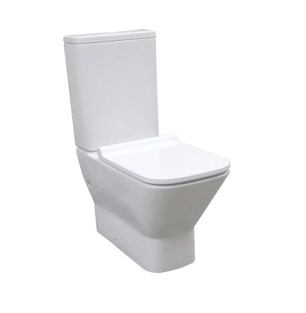 Parisi Quad wall faced toilet suite white