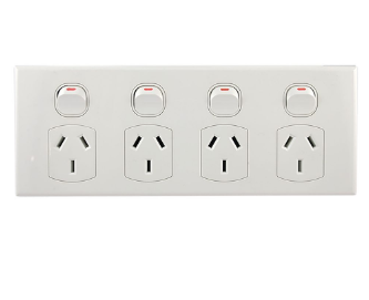 GPO4A power GPO 10A 4 gang outlet
