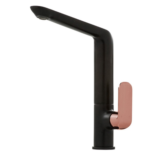 Ikon kara sink mixer oval mblk/rgold