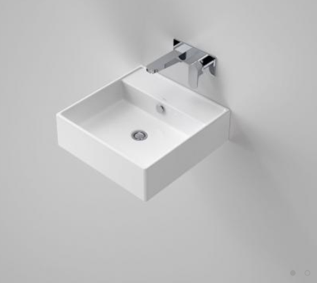 Teo 460mm wall hung basin white