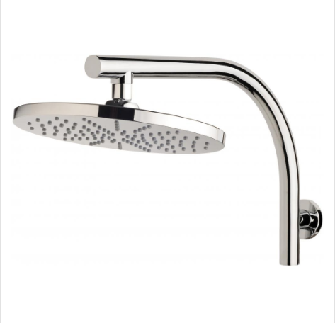 Vivid curved shower arm & 230mm round rose