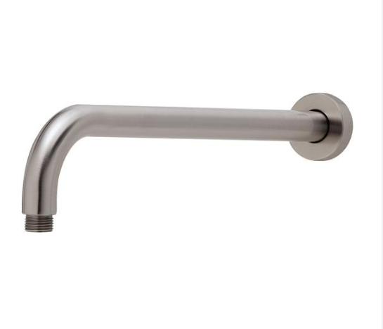 Vivid shower arm 400mm round brushed nickel