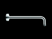 Round 400mm wall shower arm bent chrome