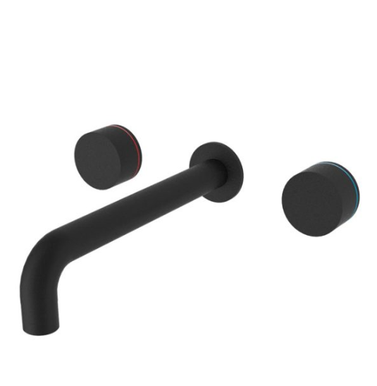 Kara wall basin set matte black