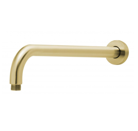 Vivid shower arm 400mm round brushed gold