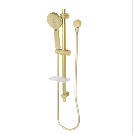 Vivid hand shower on rail brushed gold