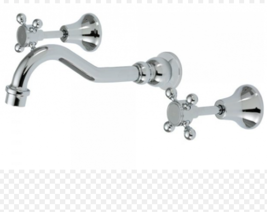 Lillian shepherds crook wall bath set chrome