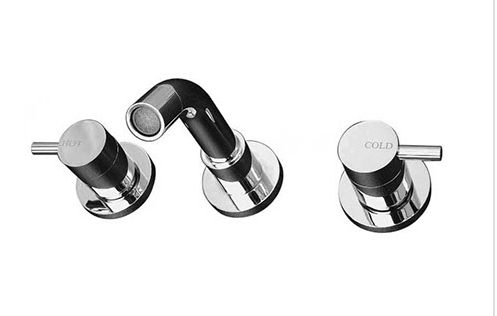 Elle lever bath set chrome