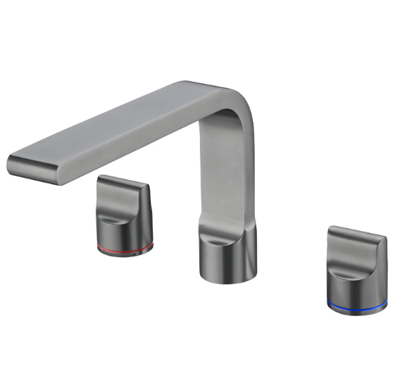 Pearl basin/bath set gun metal grey
