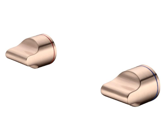 Pearl wall top assemblies brushed rose gold