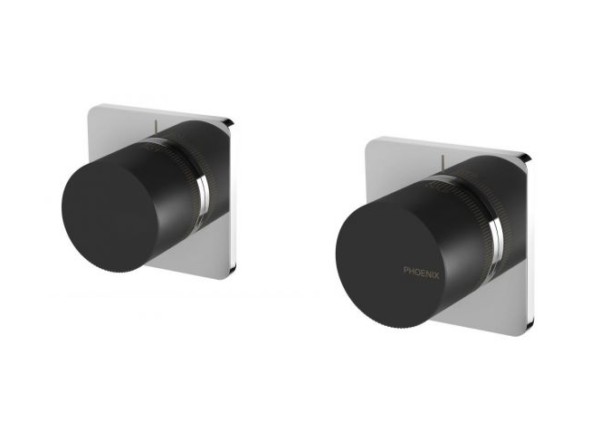 Phoenix Toi wall top assemblies chrome/blk