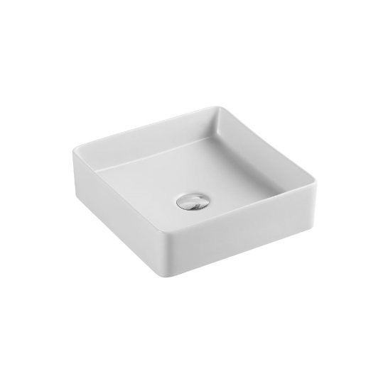 Etna basin sqre counter top 360x360mm M/WHT