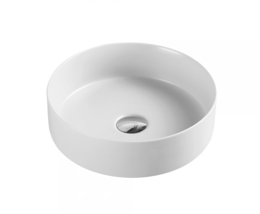 Sasso basin rnd counter top 355x120mm M/WHT