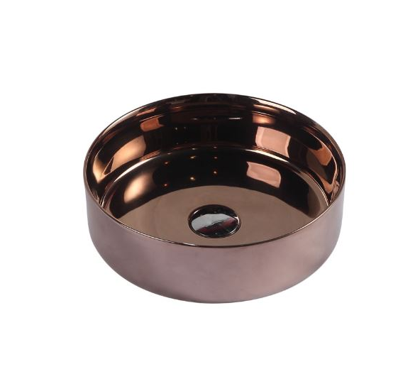 Sasso basin rnd counter top 355x120mm P/GOLD