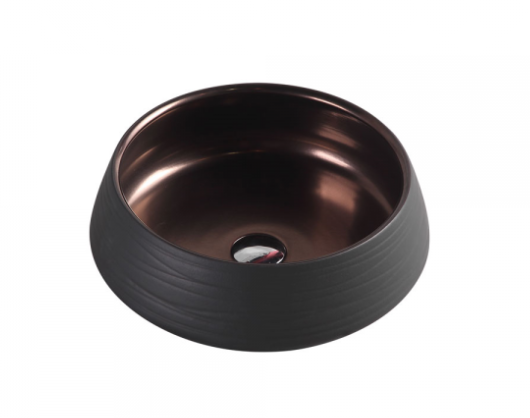 Trier basin rnd counter top 410x140mm BK/BZN