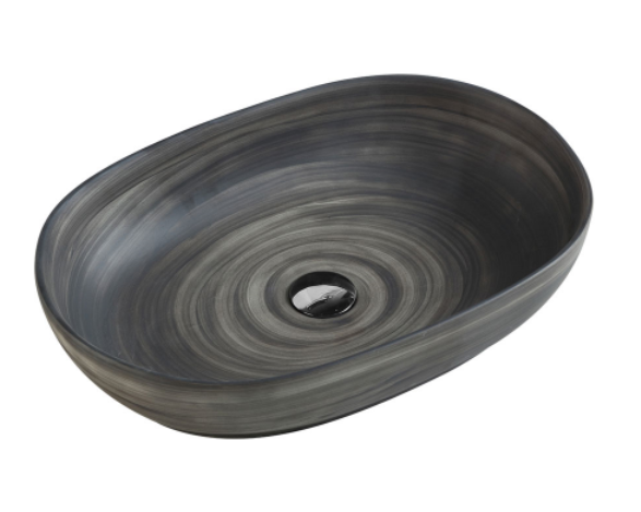 Vale basin oval counter top 585x400mm TOR/BLK