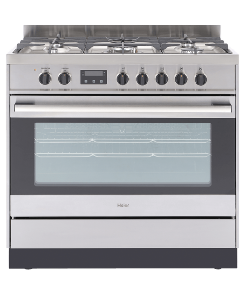 HAIER Freestanding Cooker Dual Fuel 900mm 5 Burners